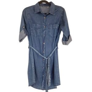 Speed Control shirt Dress size Medium button down half sleeve belted